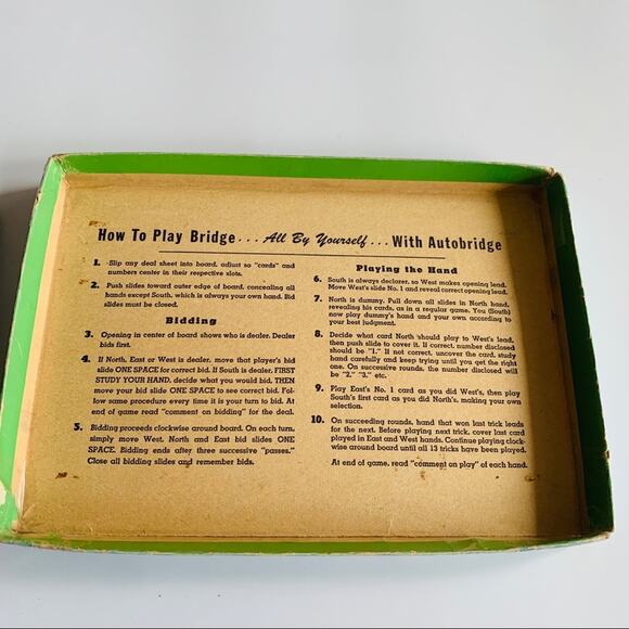 1951 Goren Autobridge Play Yourself  Bridge Playing Board - Picture 10 of 14